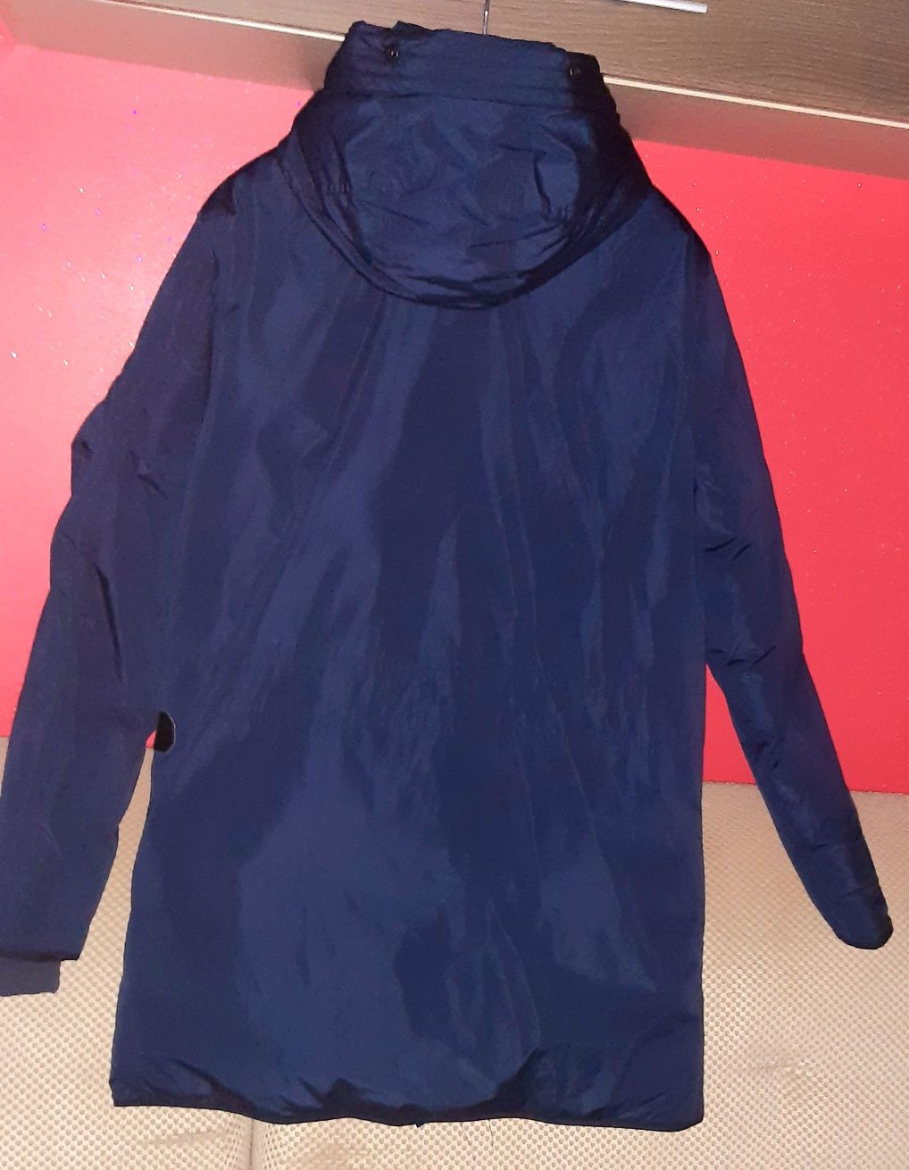 NOWA męska kurtka parka zimowa, granatowa, r.S/M