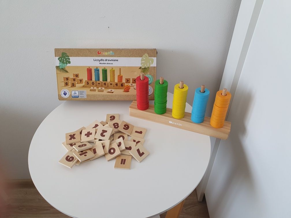 Liczydło Drewniane Elefun. Drewniany Sorter. Montessori.