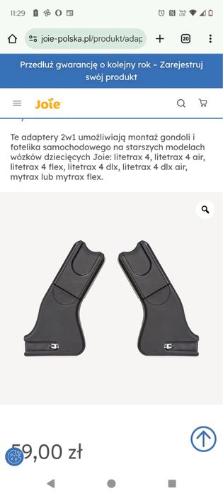 Wózek Joie Litetrax gondola i spacerówka