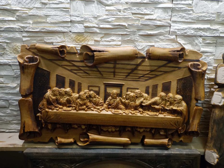 Ostatnia Wieczerza- Plaskorzezba-Drewno