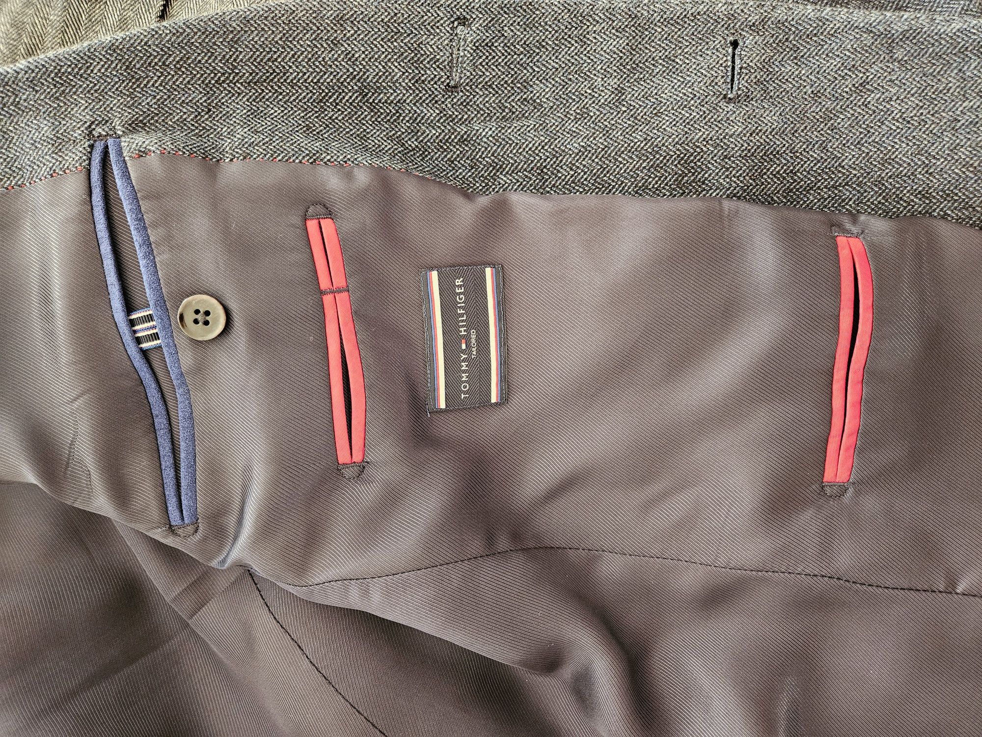 Piękna granatowa marynarka Tommy Hilfiger rozm. 48 wełna