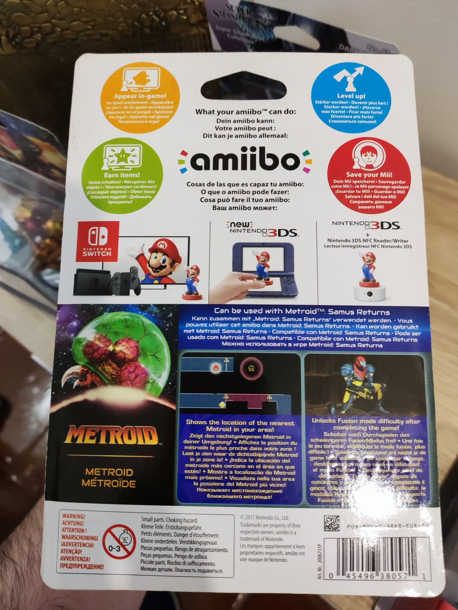 Coleção metroid, amiibos e Return of samus