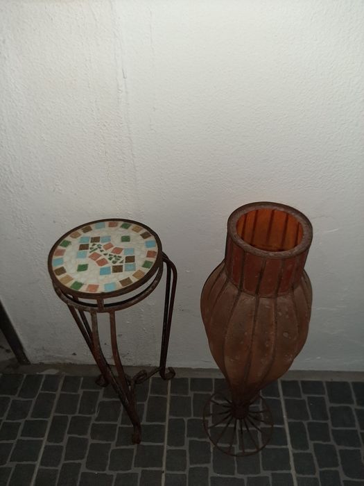 Vaso e mesa decoração