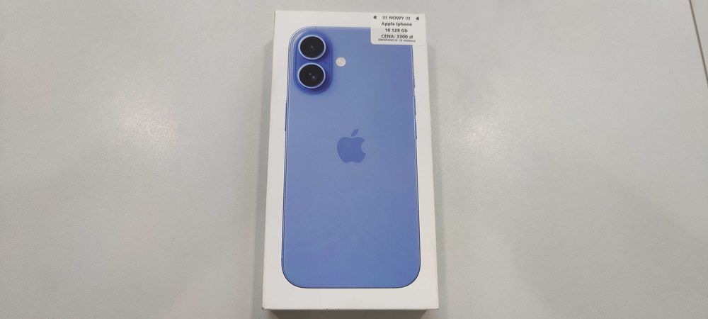 Nowy! Telefon Apple Iphone 16 128 Gb Niebieski. Plomby!