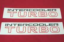 Autocolantes Jipes Mitsubishi Pajero MK1 intercooler TURBO