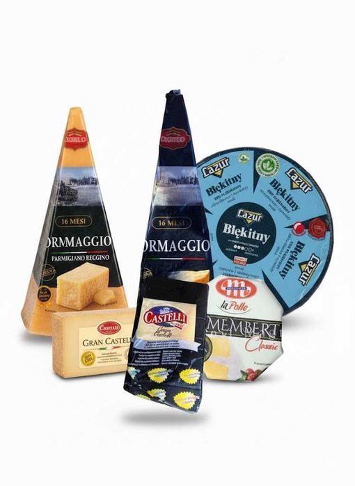 Твердий сир (Пармезан, Дор Блю) або вишуканий сир (Камамбер, Лазур)