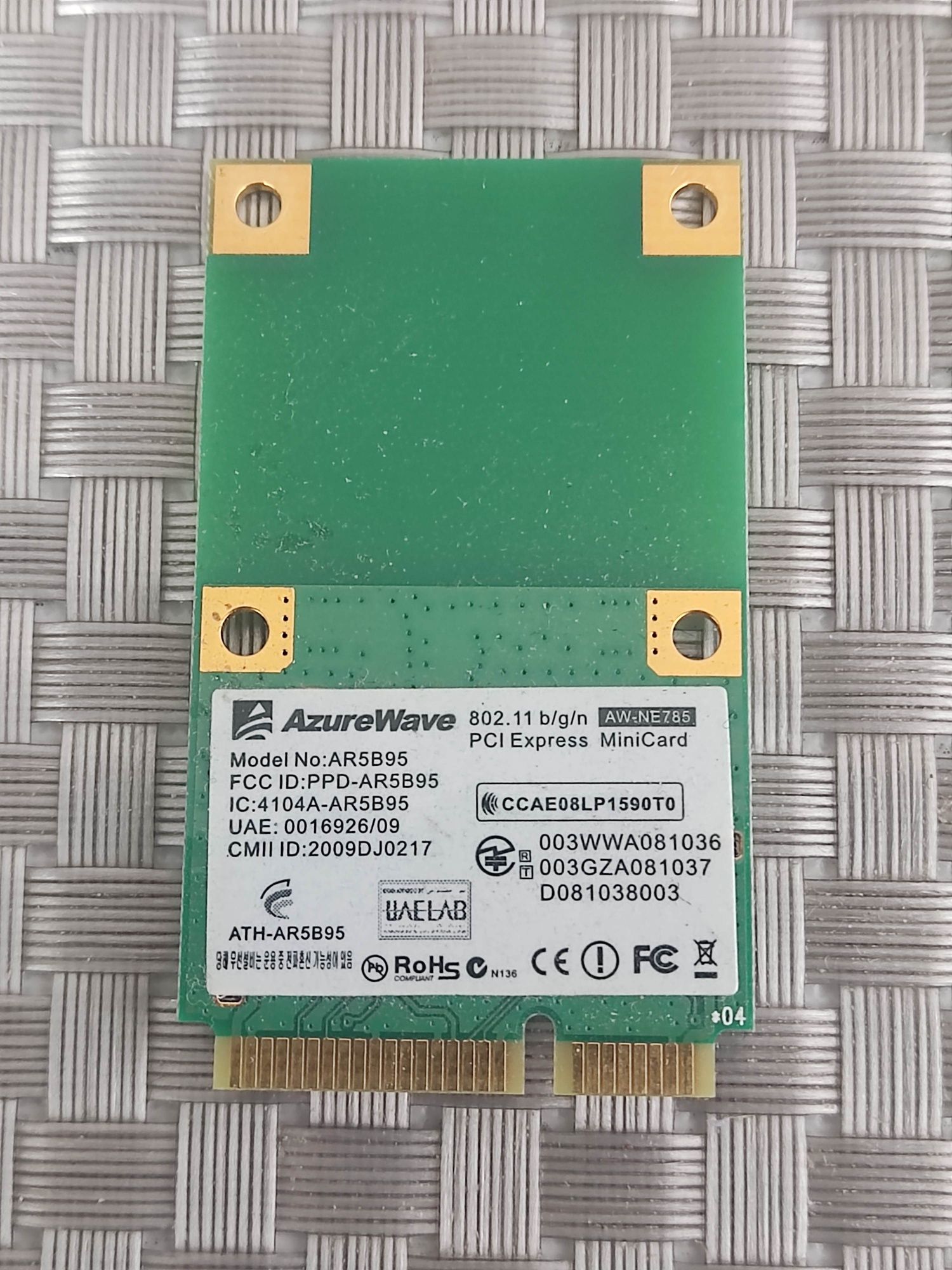 KARTA WI-FI AZUREWAVE Atheros ATH - AR5B95 802.11B/G/N sieciowa