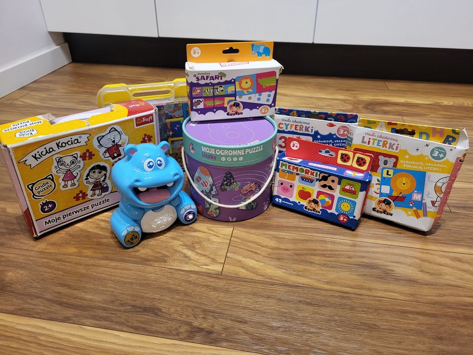 Zestaw puzzli czuczu, trefl oraz hipcio dla 3 latka
