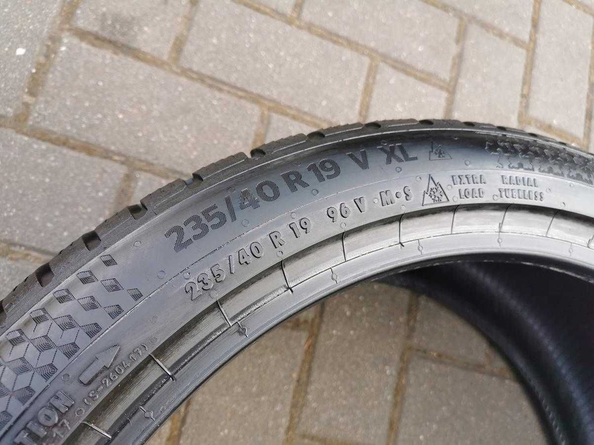 235/40 96V R19 CONTINENTAL WC TS870P 7mm 2021r Zimowe Opony 2szt