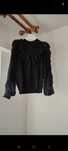 Czarny sweter w bufki z tiulem varlesca chicaca butik