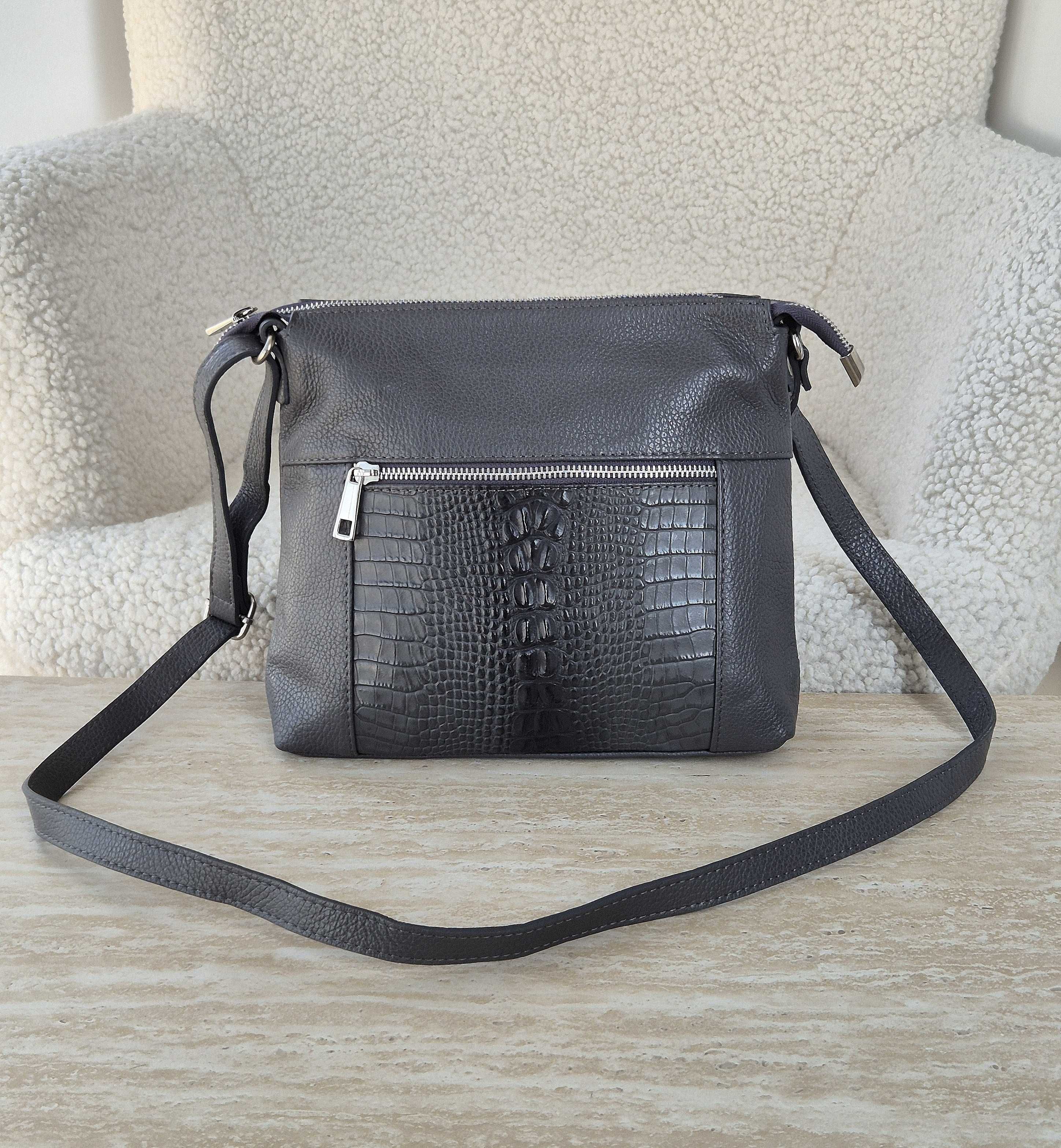 Sale. Женская кожаная сумка кросбоди VERA PELLE. Италия.