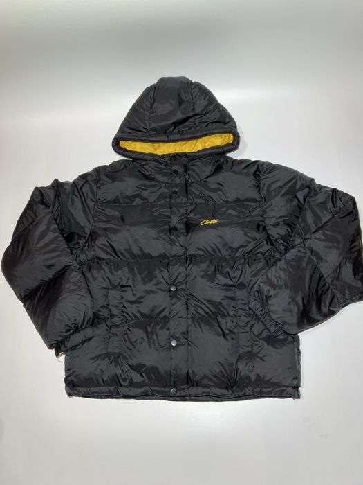 Пуховик corteiz з капюшоном куртка на зиму куртка кортез drill дріл