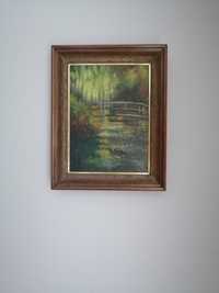 Obraz olejny - wg Claude Moneta - "Water Lilies and Japanese Bridge".