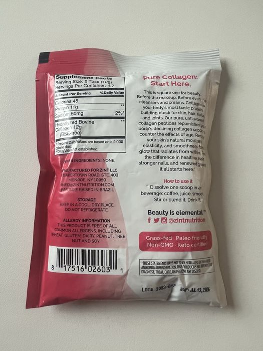 Чисті пептиди колагену тваринного походження Zint (56,6 г)