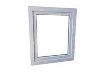 Domowe okno 80 x 100 PCV plastikowe białe 2 szyby otwierane uchylne