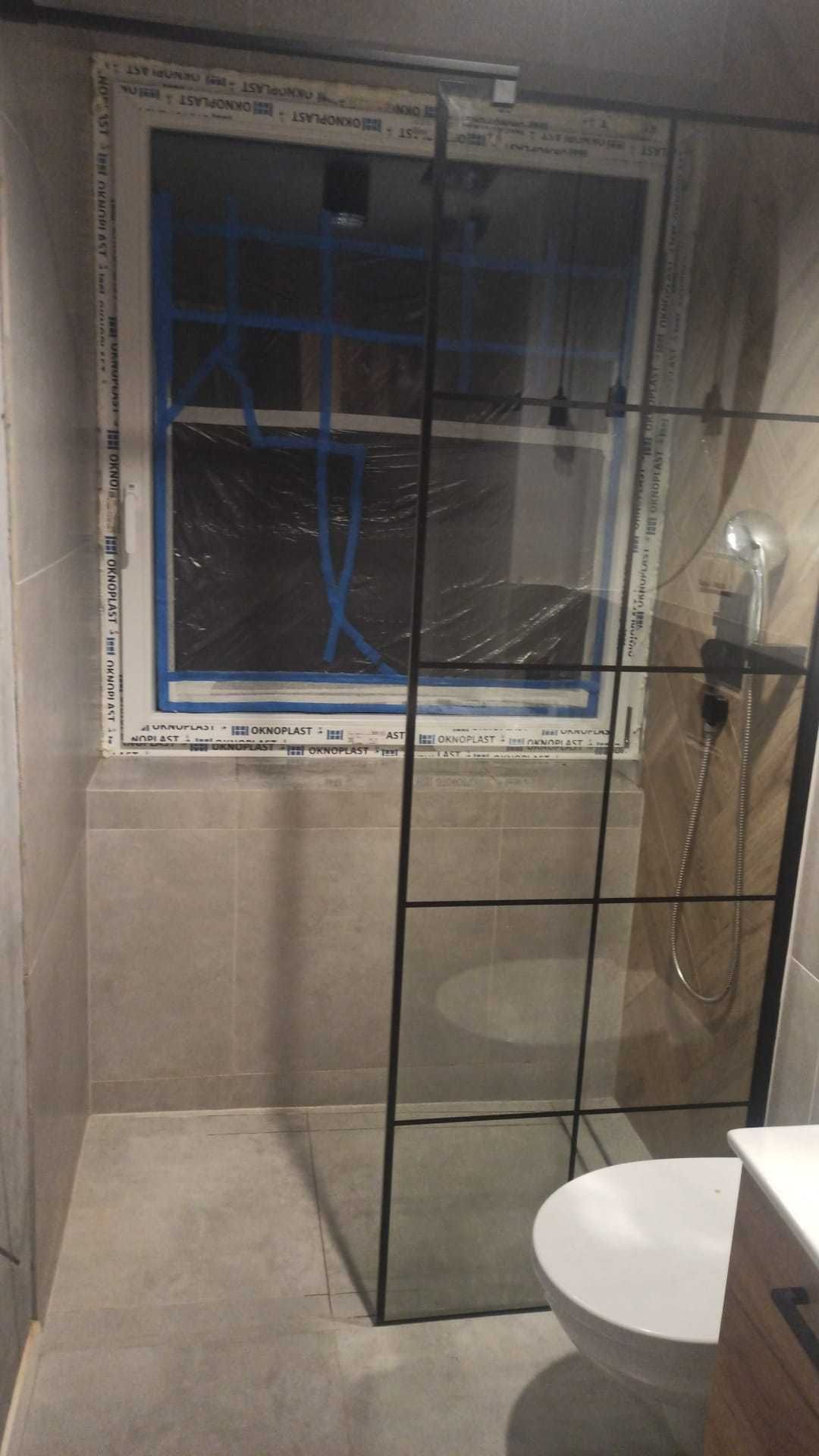 Ścianka prysznicowa Walk-in 100 x 200 cm UŻYWNA (demontaż]
