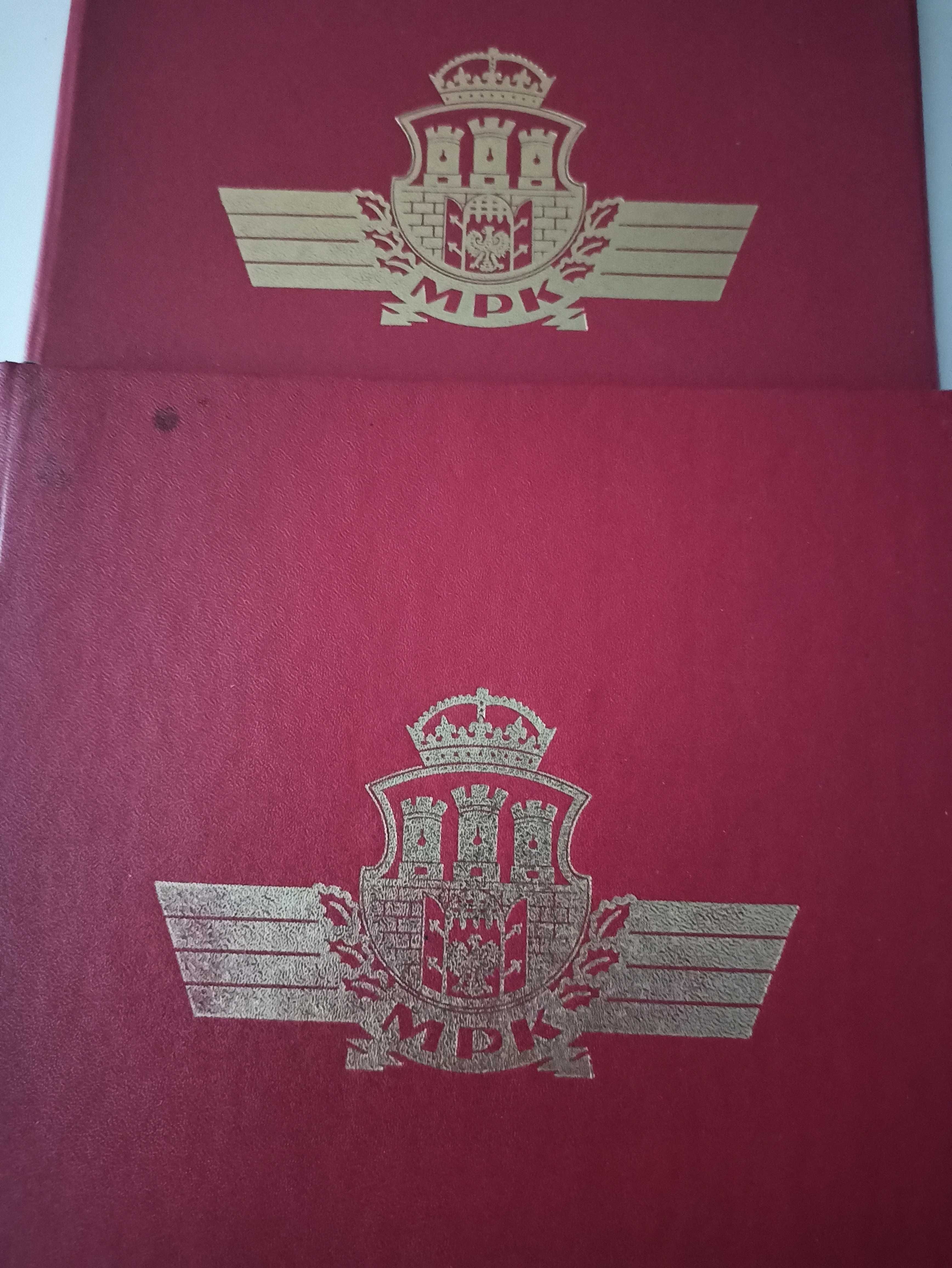 skóropodobna okładka na dyplom MPK Kraków lata 80 A4 4 sztuki