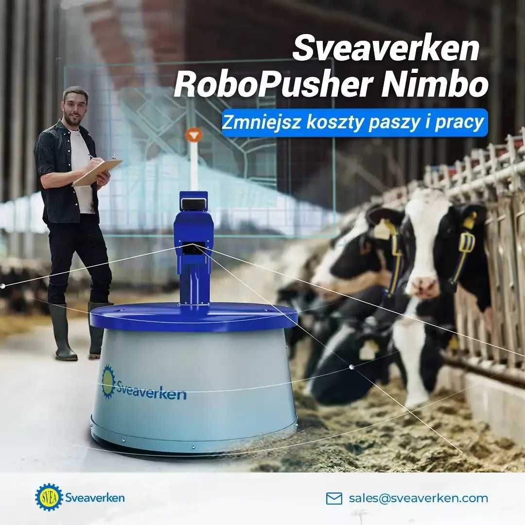 Podgarniacz Robot podgarniający pasze Nimbo Sveaverken 3lata GWARANCJI