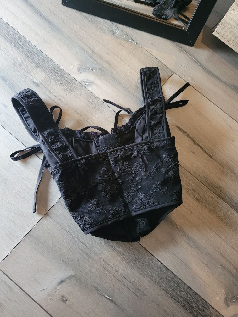Nowy gotycki krótki gorset sznurowany Alternativ burleska