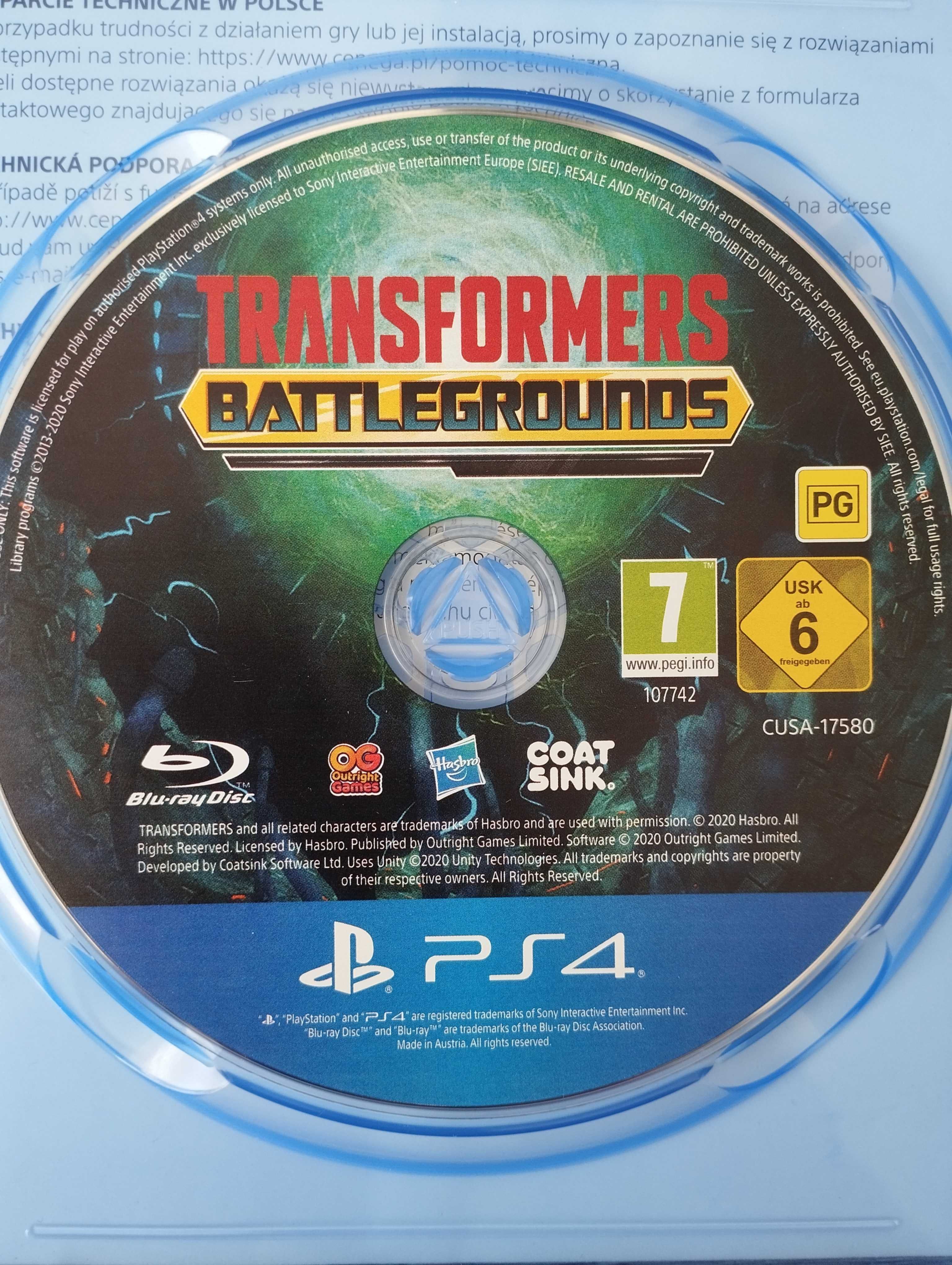 Gra Transformers Battlegrounds Polska Wersja  PS4/PS5 Playstation