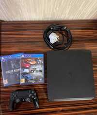 Sony PlayStation 4 Slim 500GB / PS4 slim + 1 контролер + 2 гри