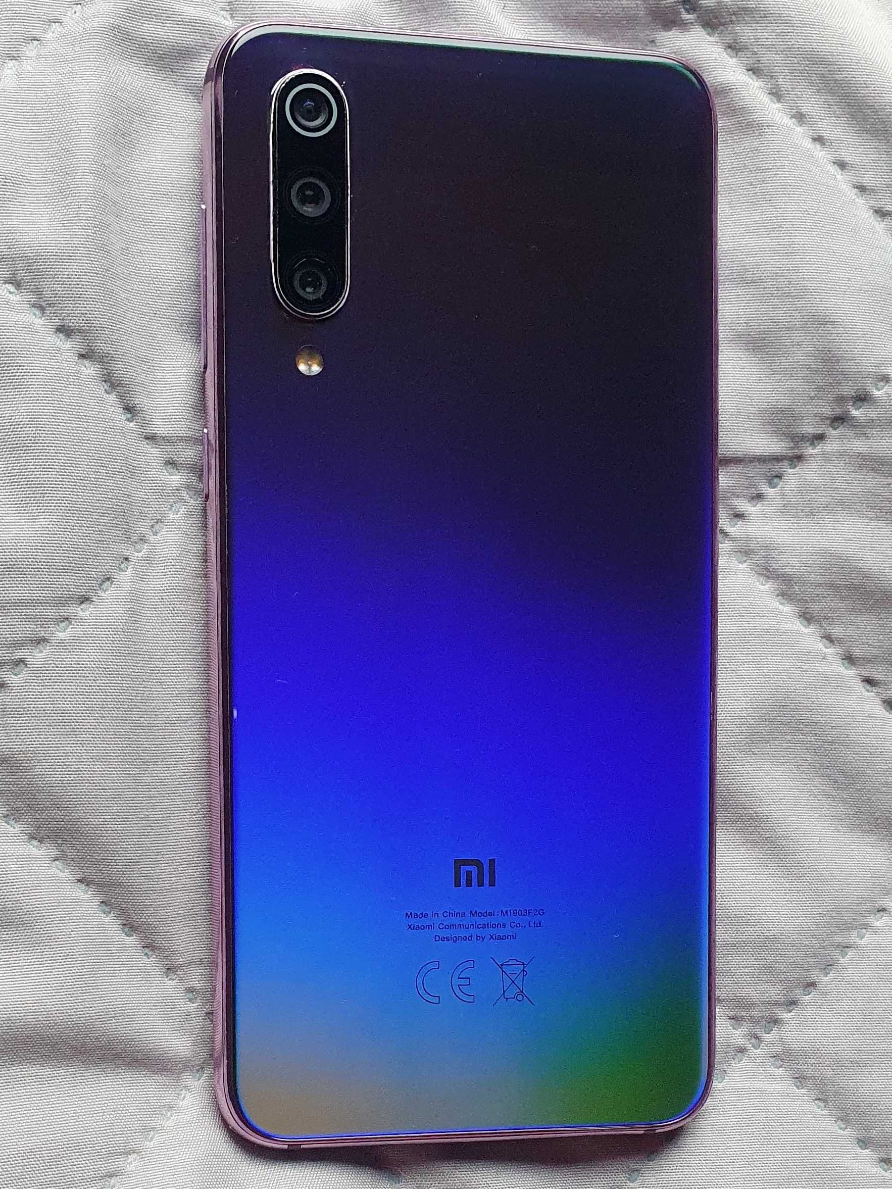 Xiaomi Mi 9 SE 6/128 fioletowy 3x etui 3x szkło/folia ładowarka pudełk