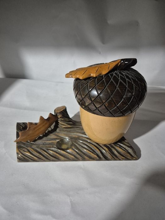 Stojak na fajki ,stojak na fajke żołądź ,antyk , antique pipe holder
