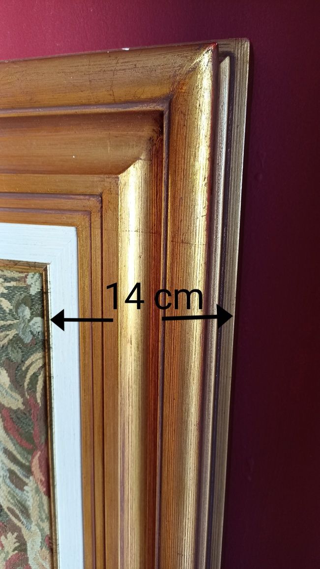 Quadro em tapeçaria Gobelin / Dois casais.