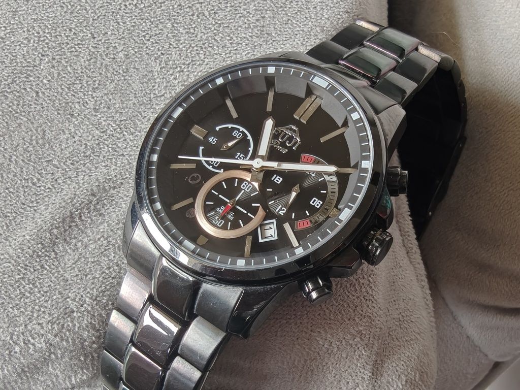 Zegarek FujiTime M7104Q Black - Chronograf, 10atm, sapphire.