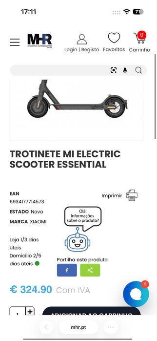 Trotinete Xiaomi Mi Electric Scooter