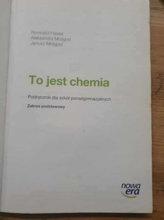 To jest Chemia podręcznik kl 1