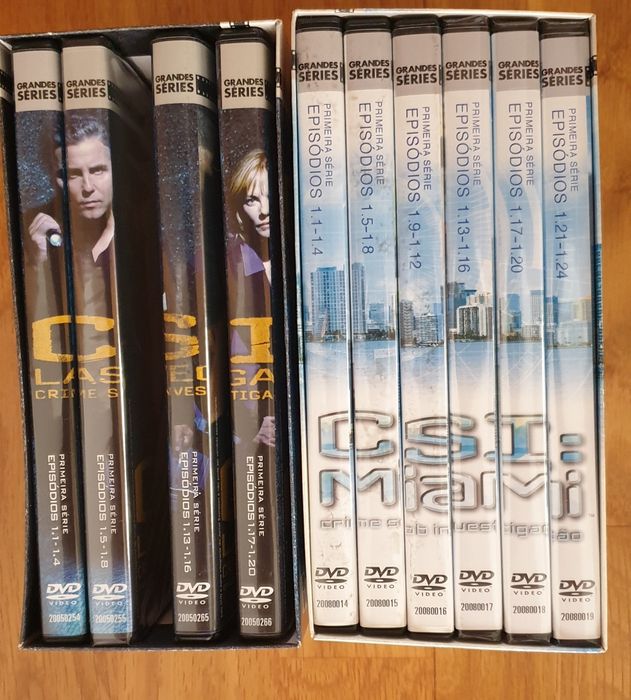 DVDs série CSI Miami e Las Vegas