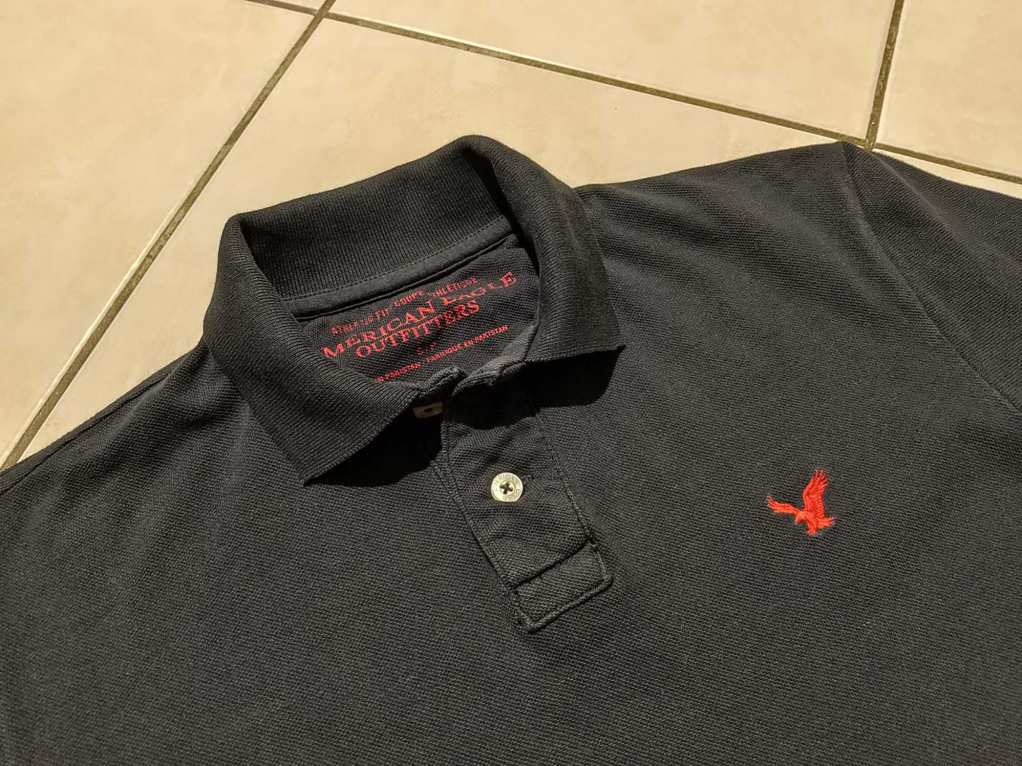 AMERICAN EAGLE USA - NOWA! z LOGO Koszulka Męska Polo rozmiar S