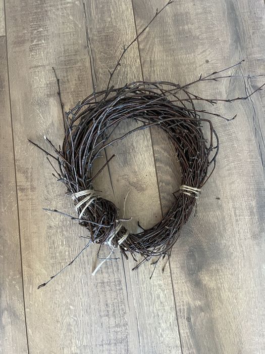 Wiklinowy wieniec serduszko