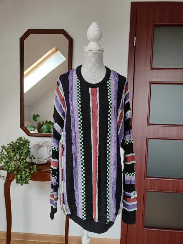 Sweter patchwork Review M bawełniany