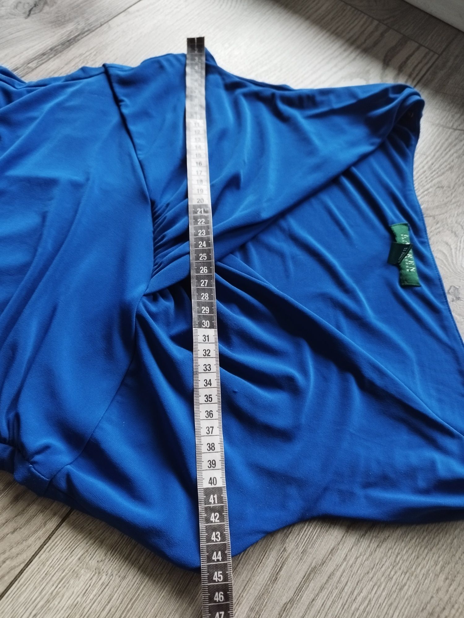 XS S kobaltowa chabrowa granatowa sukienka Lauren Ralph Lauren
