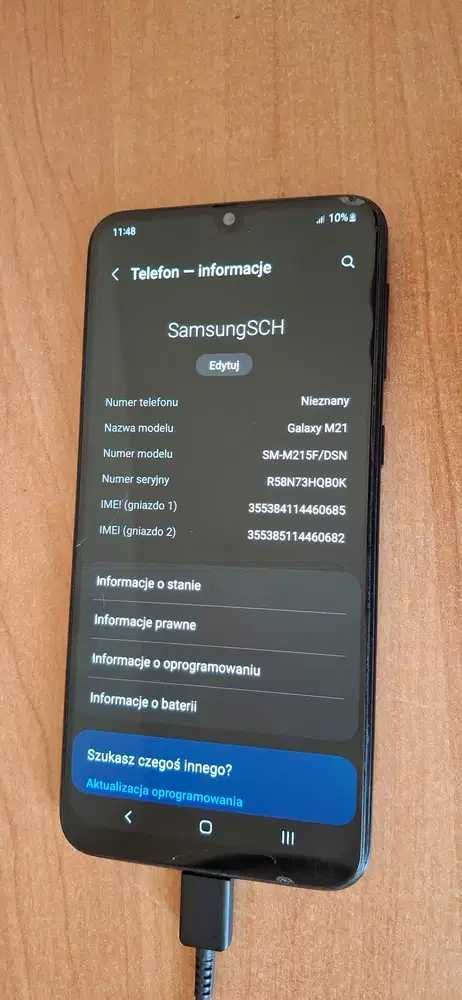 Samsung Galaxy M21 4/64GB LTE + ładowarka