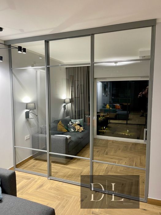 Drzwi Loftowe.  Ścianki działowe  . Wyroby Loftowe . Lustro Loft