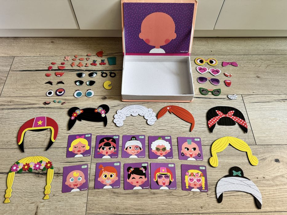 Janod Magnetibook magnetyczna układanka Śmieszne Buzie Twarze
