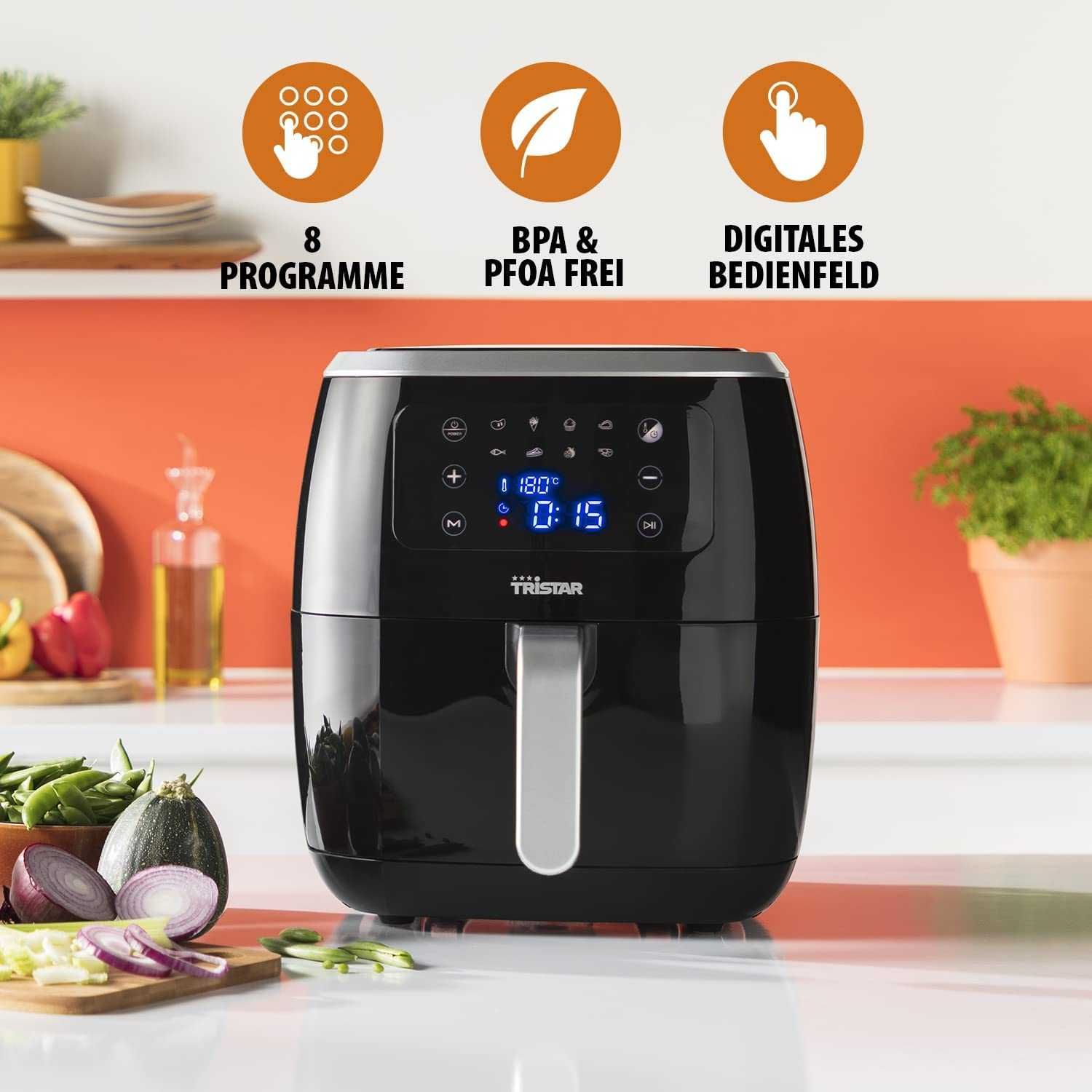 аэрогриль аерогриль Фритюрниця Tristar Airfryer FR-6997  8 прог 1800Вт