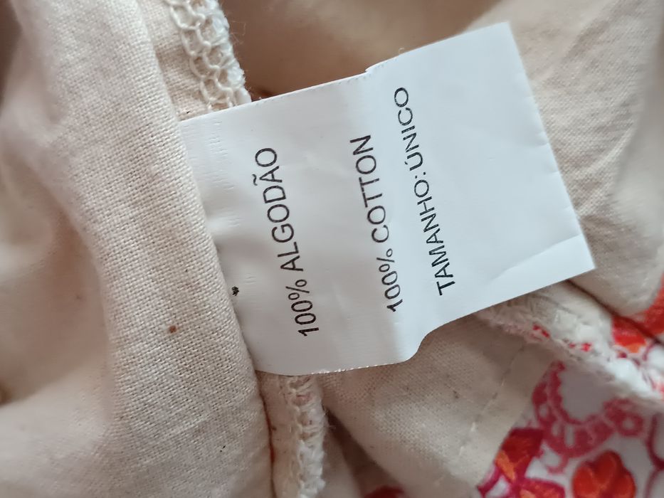 Saco novo, 100% algodão.