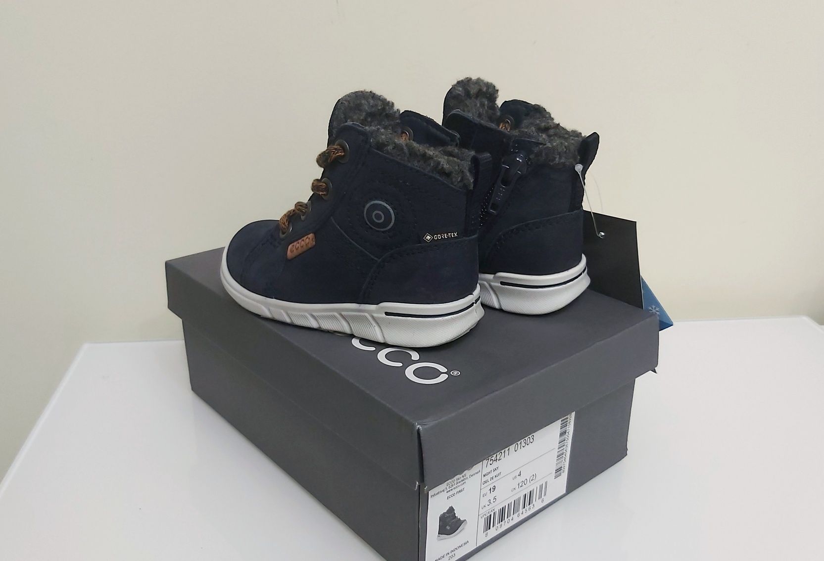Ecco First теплые ботинки зима еврозима с GoreTex 19 р