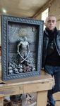 "Козак Мамай" президентський - 3D-картина різьблена  з дерева, 75×52см