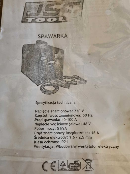 Spawarka trans. nieużywana JST Tools BX1-100B, 100A, elektr. do 2,5 mm