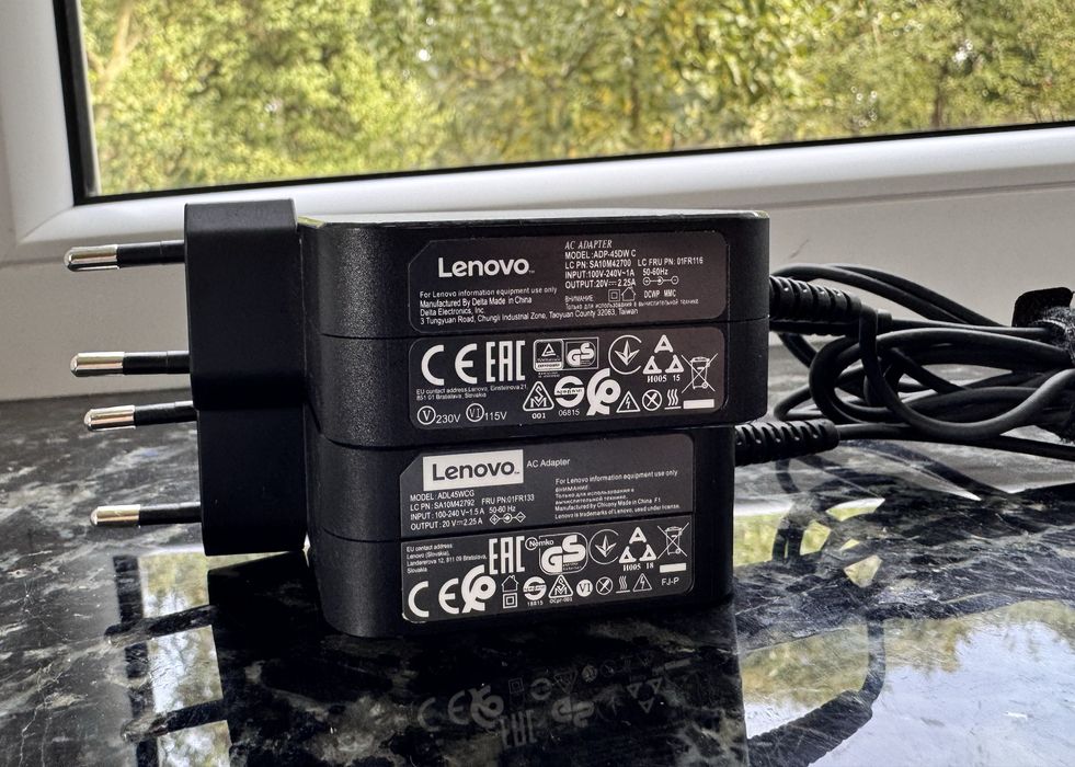 Блок живлення Lenovo 20V 2.25A 45W, 1,7*4,0 ADL45WCG, ADP-45DW / C