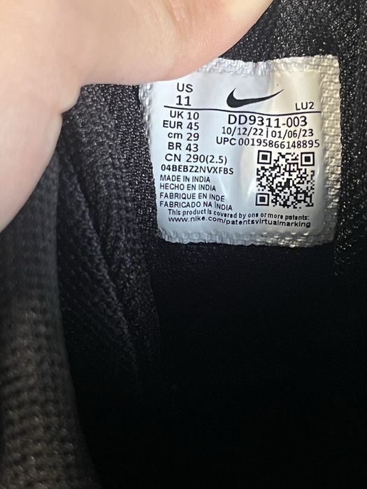 Nike fly баскетбольные кроссовки оригинал 45 размер черные