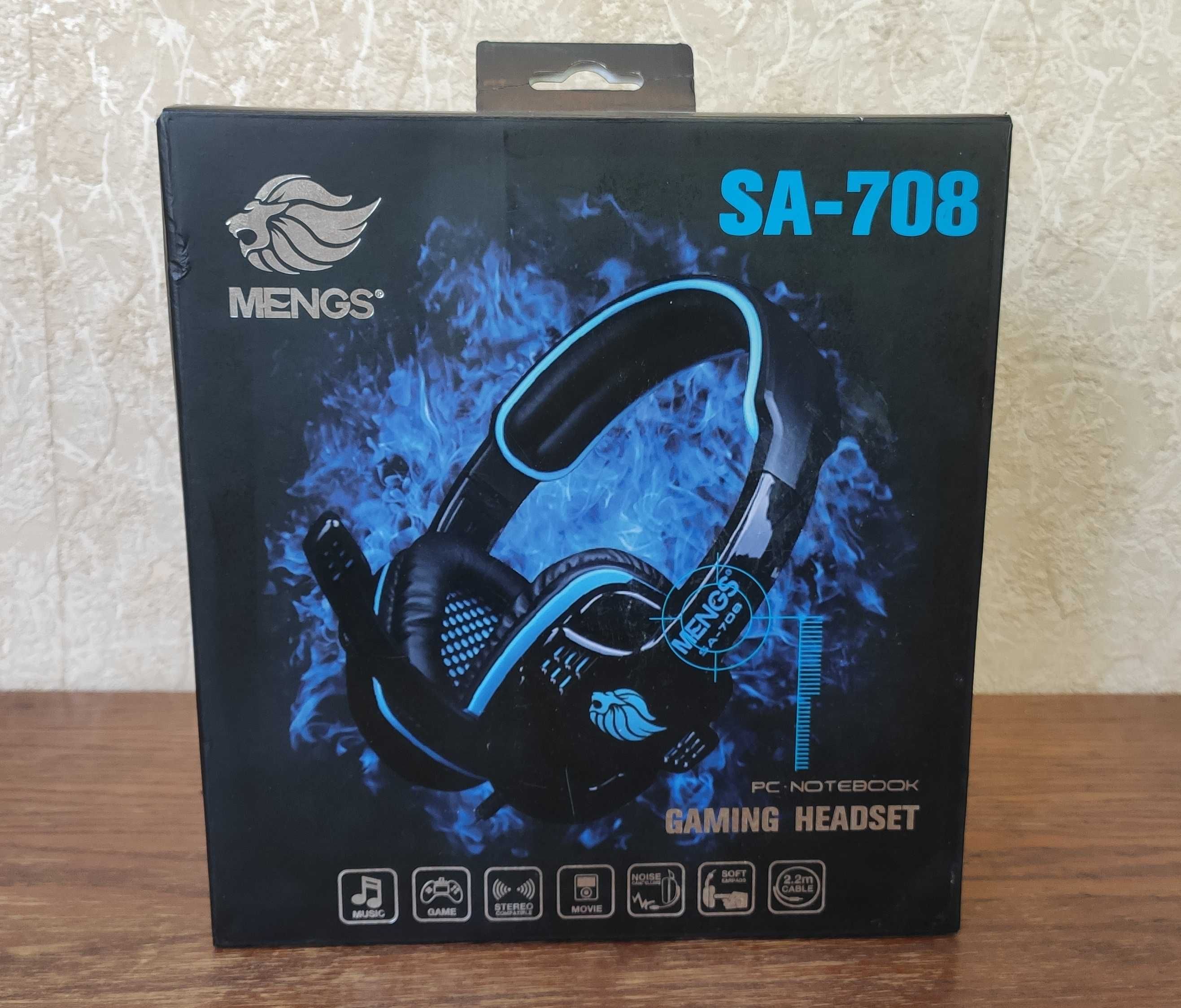 Навушники з мікрофоном Mengs (Sades) SA-708 ігрові