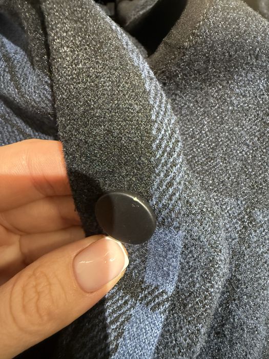 Жіноча тепла рубашка сорочка в клітинку синя чорна MARSEGO