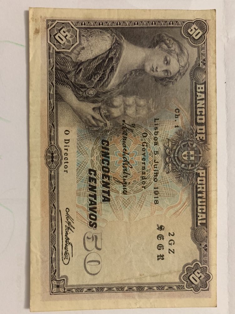 Cincoenta centavos 1918
