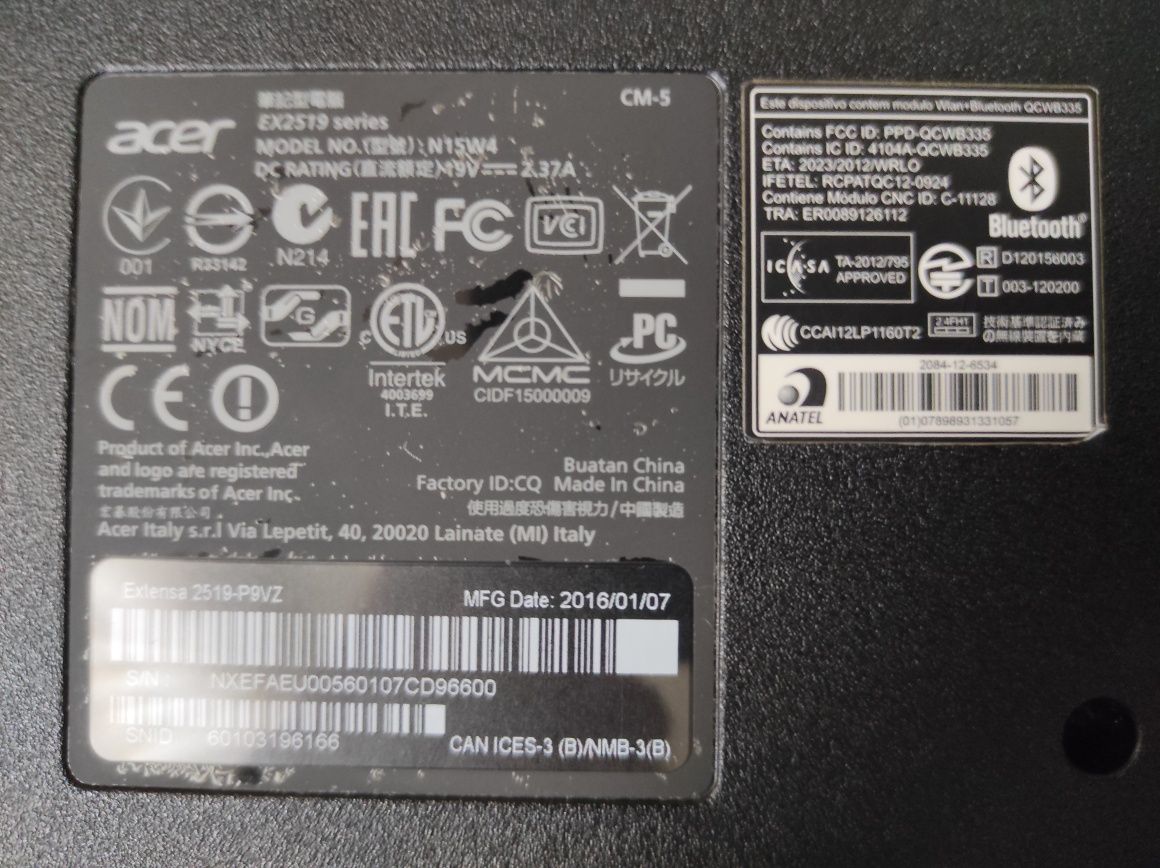 Ноутбук ACER Extensa 2519